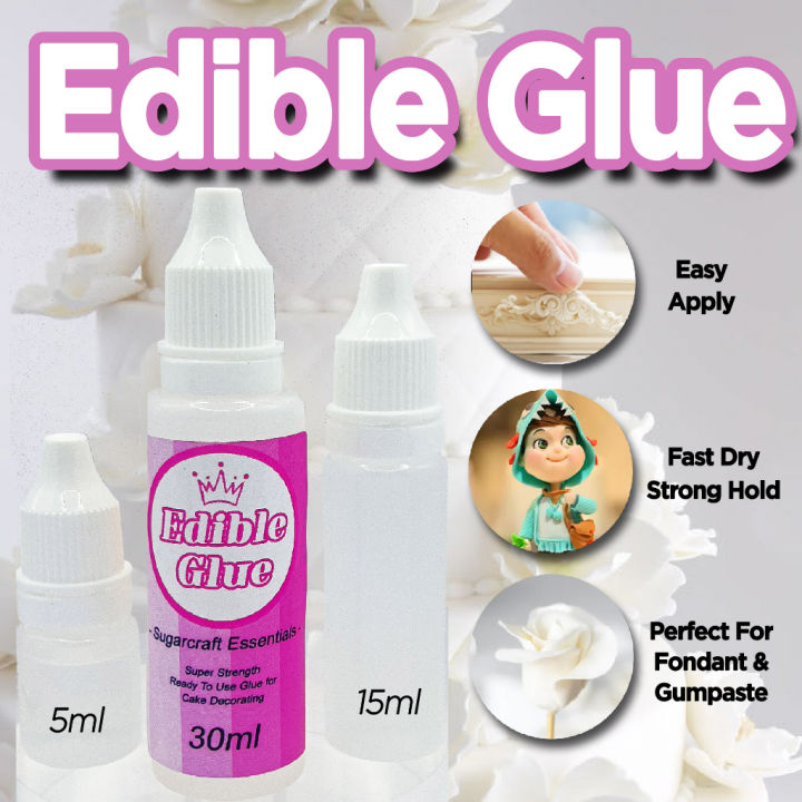 Edible Glue Fondant Glue Fondant Gum 30ml Non-toxic Craft Glue DIY Food  Safe Edible Adhesive Glue 翻糖胶可食用胶